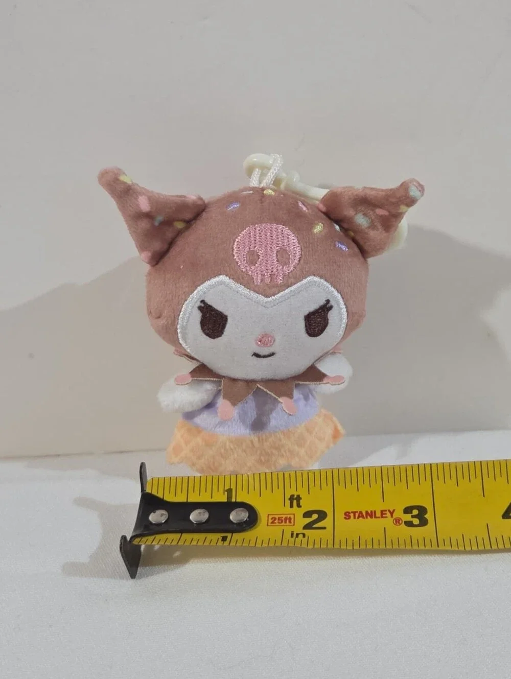 ice cream cone outfit Kuromi plushie keychain